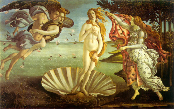 Botticelli, El Nacimiento de Venus, c. 1485