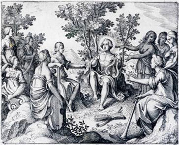 Apolo y las Musas, Robert Fludd, 1618.