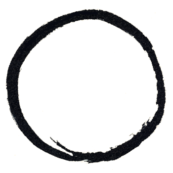 EL círculo símbolo de la totalidad y de la vacuidad. Dibujo a tinta, Japón, siglo XVIII.