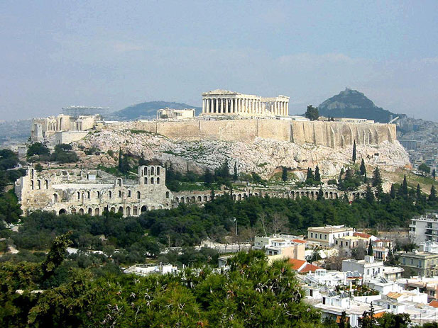 La Acrópolis de Atenas.