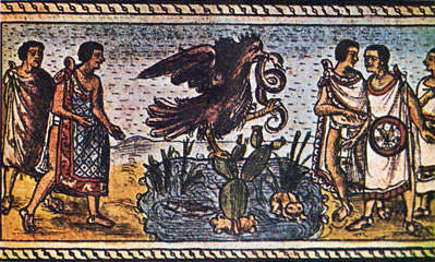 División cuatripartita de Tenochtitlan-México. Códice Durán.