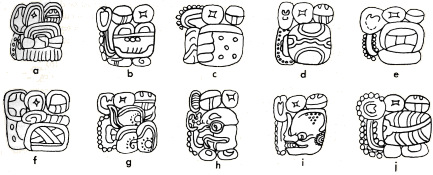 Glifos emblemáticos mayas