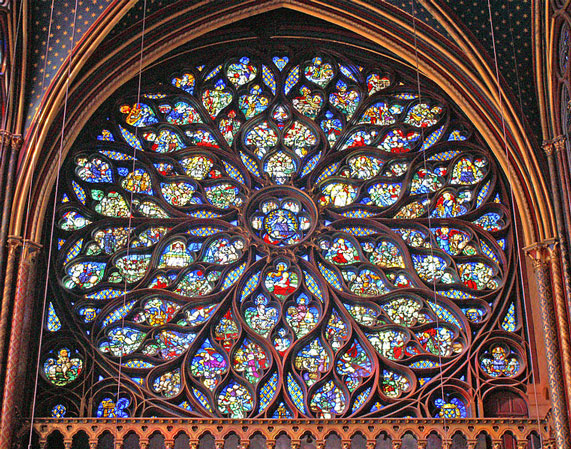 París, Rosetón de la Sainte-Chapelle.