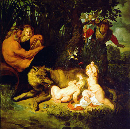 Rómulo y Remo, fundadores de Roma. Rubens. 1618.