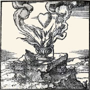 Representación del Corazón que nunca envejece. Horapolo 1505