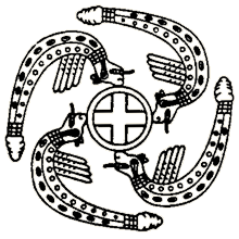 Cruz de serpiente cascabel. Indios de Mississippi