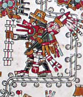 Quetzalcoatl descendiendo del cielo, Códice Vindobonensis