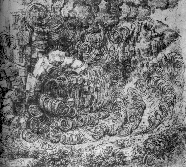 Imagen del Diluvio. Leonardo da Vinci, c. 1513