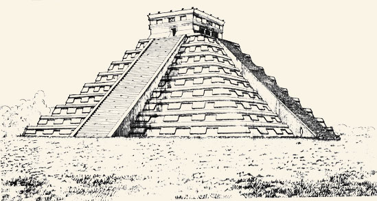 Prámide de Kukulcán en Chichén Itzá
