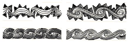 Espirales y dobles espirales, diseños indios norteamericanos