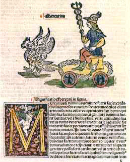 Mercurio en su carro. J. Angelus, Astrolabium, Venecia 1494.