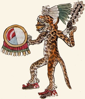 Guerrero-jaguar. Códice Magliabecchi