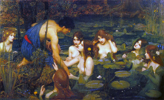 Hylas y las Ninfas. John William Waterhouse, 1896