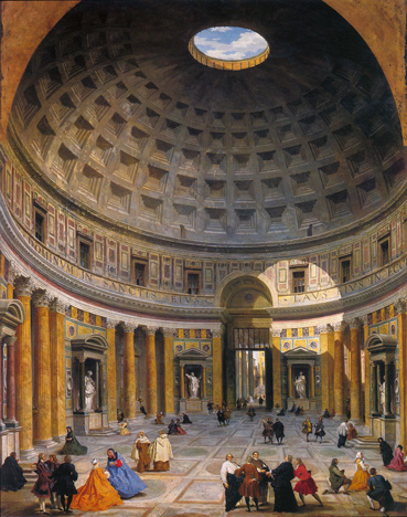 Panteón, Roma. Giovanni Paolo Pannini, c. 1740.