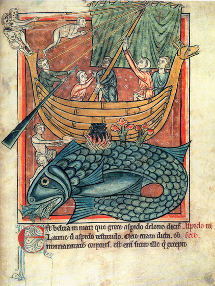 Navegando con San Brandán. Manuscrito, c. 1200