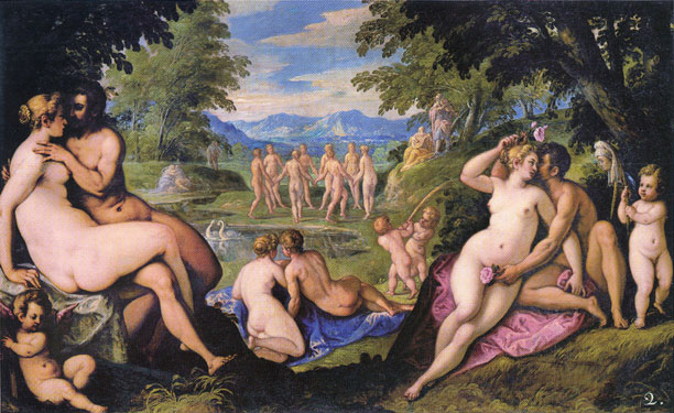 El Amor en la Edad de Oro. Pauwels Franck, c. 1585 -1589.